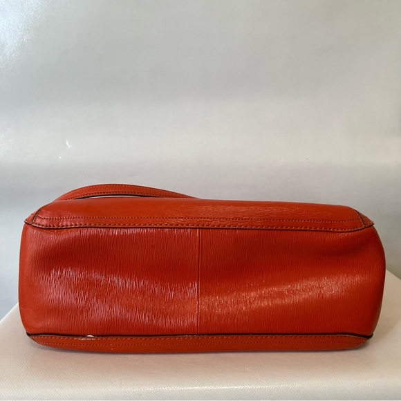 Coach Blair Poppy Texture Orange Tote Bag 25042 - Picture 6 of 13